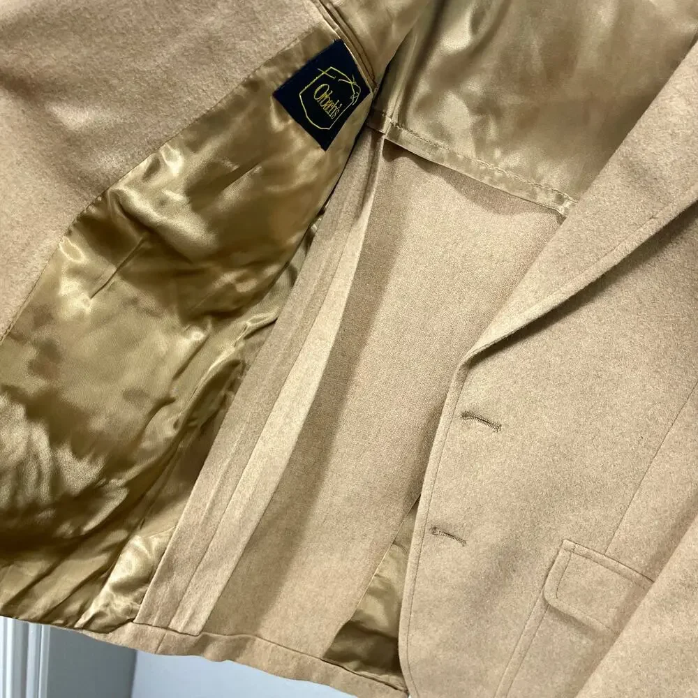 Vintage 1960s Tan Orbach's Men's 100% Camel Hair Blazer Sportswear Jacket 40R